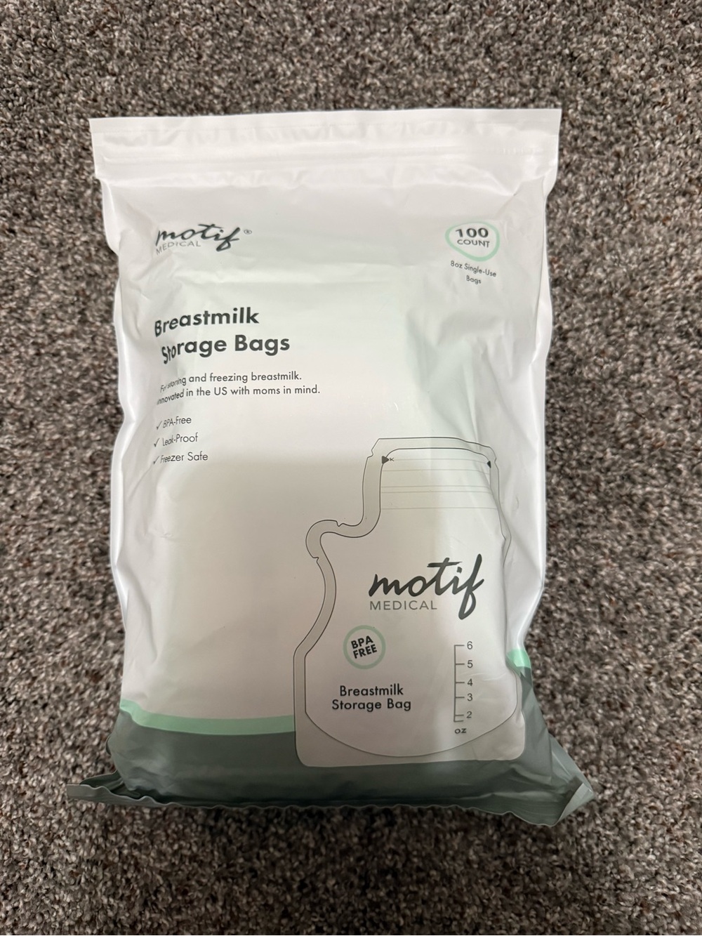 Motif Medical Breastmilk Storage Bags - Pack of 100
